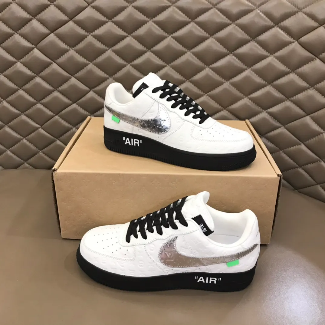 lMen's shoes 💰p440 "*OUIS *UITTO*" x OFF-WHITE x Nike tripartite collaboration! Trendy and cool men's casual sports shoes with unrivaled color matching. The design idea basically continues the style of THE TEN. The Swoosh line and tongue label have a very familiar visual effect and are both fashionable and trendy! A must-have for fashionistas! The effect on your feet is absolutely stunning! Size: 38-45